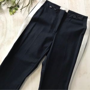 3.1 Phillip Lim Navy and White high rise crop pants trouser